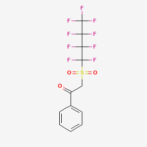 molecular formula C12H7F9O3S B14605710 2-(1,1,2,2,3,3,4,4,4-Nonafluorobutane-1-sulfonyl)-1-phenylethan-1-one CAS No. 58510-75-1