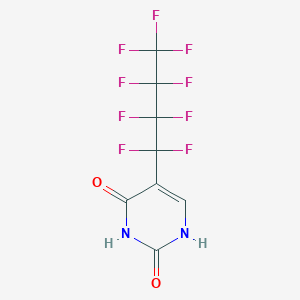 molecular formula C8H3F9N2O2 B14605739 5-(1,1,2,2,3,3,4,4,4-nonafluorobutyl)-1H-pyrimidine-2,4-dione CAS No. 58671-28-6