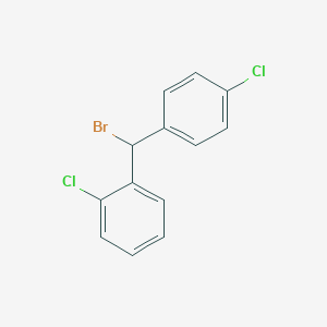 molecular formula C13H9BrCl2 B14605751 1-[Bromo(4-chlorophenyl)methyl]-2-chlorobenzene CAS No. 61023-86-7