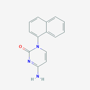 molecular formula C14H11N3O B14605765 2(1H)-Pyrimidinone, 4-amino-1-(1-naphthalenyl)- CAS No. 60722-58-9