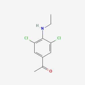 1-[3,5-Dichloro-4-(ethylamino)phenyl]ethan-1-one