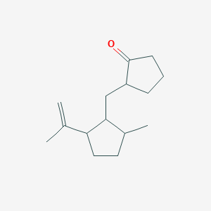 2-{[2-Methyl-5-(prop-1-en-2-yl)cyclopentyl]methyl}cyclopentan-1-one