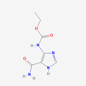 molecular formula C7H10N4O3 B14605804 ethyl N-(5-carbamoyl-1H-imidazol-4-yl)carbamate CAS No. 59727-29-6