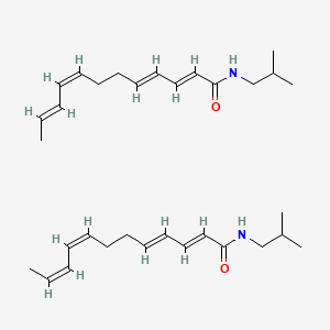 molecular formula C32H50N2O2 B1460590 (2E,4E,8Z,10Z)-N-(2-Methylpropyl)dodeca-2,4,8,10-tetraenamide;(2E,4E,8Z,10E)-N-(2-methylpropyl)dodeca-2,4,8,10-tetraenamide CAS No. 866602-52-0
