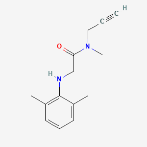 molecular formula C14H18N2O B14605921 N~2~-(2,6-Dimethylphenyl)-N-methyl-N-prop-2-yn-1-ylglycinamide CAS No. 59130-51-7