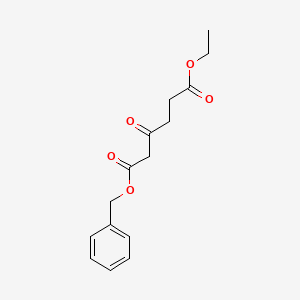 molecular formula C15H18O5 B14605926 Hexanedioic acid, 3-oxo-, 6-ethyl 1-(phenylmethyl) ester CAS No. 59562-70-8