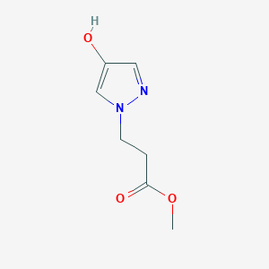 molecular formula C7H10N2O3 B1460593 3-(4-Hydroxypyrazol-1-yl)-propionic acid methyl ester CAS No. 2107848-72-4