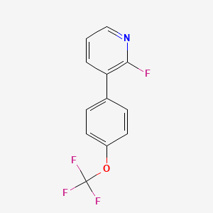 molecular formula C12H7F4NO B1460594 2-Fluoro-3-(4-(trifluoromethoxy)phenyl)pyridine CAS No. 1261462-46-7