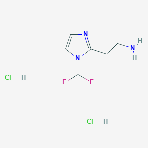 2-[1-(difluoromethyl)-1H-imidazol-2-yl]ethan-1-amine dihydrochloride
