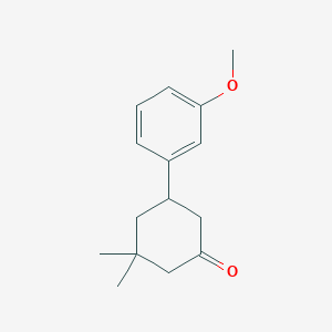 molecular formula C15H20O2 B14605976 5-(3-Methoxyphenyl)-3,3-dimethylcyclohexan-1-one CAS No. 60741-74-4