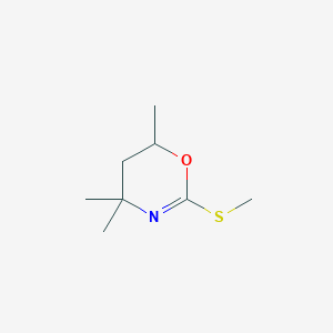 molecular formula C8H15NOS B14605993 4,4,6-trimethyl-2-(methylsulfanyl)-5,6-dihydro-4H-1,3-oxazine CAS No. 60644-42-0