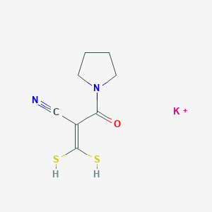 Potassium;2-(pyrrolidine-1-carbonyl)-3,3-bis(sulfanyl)prop-2-enenitrile