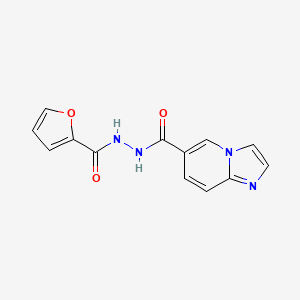 molecular formula C13H10N4O3 B1460602 N'-2-呋喃酰基咪唑并[1,2-a]吡啶-6-碳酰肼 CAS No. 2197063-19-5