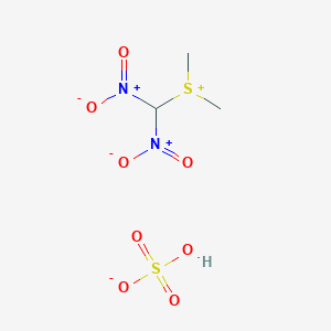 molecular formula C3H8N2O8S2 B14606050 (Dinitromethyl)(dimethyl)sulfanium hydrogen sulfate CAS No. 58174-61-1