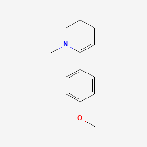 molecular formula C13H17NO B14606068 Pyridine, 1,4,5,6-tetrahydro-2-(4-methoxyphenyl)-1-methyl- CAS No. 61170-35-2