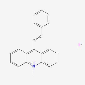 molecular formula C22H18IN B14606070 10-Methyl-9-(2-phenylethenyl)acridin-10-ium iodide CAS No. 60023-01-0