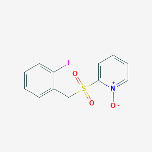 Pyridine, 2-[[(2-iodophenyl)methyl]sulfonyl]-, 1-oxide