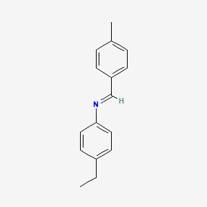 molecular formula C16H17N B14606104 (E)-N-(4-Ethylphenyl)-1-(4-methylphenyl)methanimine CAS No. 58761-10-7