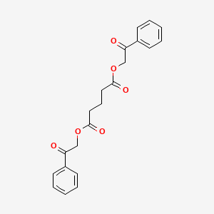 molecular formula C21H20O6 B14606127 Bis(2-oxo-2-phenylethyl) pentanedioate CAS No. 58265-81-9