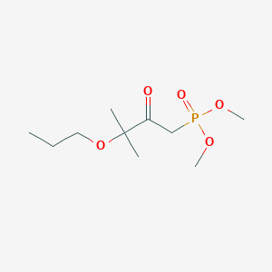 molecular formula C10H21O5P B14606146 Dimethyl (3-methyl-2-oxo-3-propoxybutyl)phosphonate CAS No. 59896-61-6