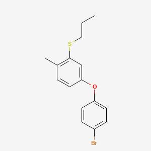 4-(4-Bromophenoxy)-1-methyl-2-(propylsulfanyl)benzene