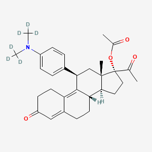 molecular formula C30H37NO4 B1460621 17-(Acetyloxy)-11beta-[4-[di(methyl-d3)amino]phenyl]-19-norpregna-4,9-diene-3,20-dione CAS No. 1621894-64-1