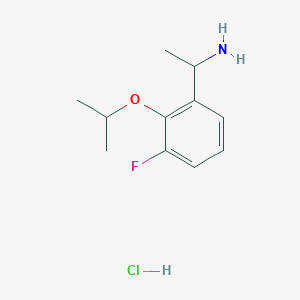 molecular formula C11H17ClFNO B1460622 1-(3-氟-2-异丙氧基苯基)-乙胺盐酸盐 CAS No. 2206608-14-0
