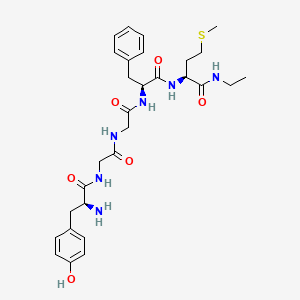 molecular formula C29H40N6O6S B14606220 L-Tyrosylglycylglycyl-L-phenylalanyl-N-ethyl-L-methioninamide CAS No. 60892-95-7