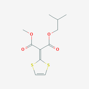 Propanedioic acid, 1,3-dithiol-2-ylidene-, methyl 2-methylpropyl ester