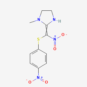 1-Methyl-2-{nitro[(4-nitrophenyl)sulfanyl]methylidene}imidazolidine