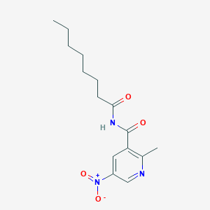 molecular formula C15H21N3O4 B14606286 2-Methyl-5-nitro-N-octanoylpyridine-3-carboxamide CAS No. 59290-58-3