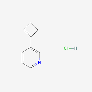 molecular formula C9H10ClN B1460631 3-(Cyclobut-1-en-1-yl)pyridine hydrochloride CAS No. 2059932-78-2
