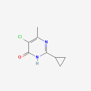molecular formula C8H9ClN2O B1460632 5-Chloro-2-cyclopropyl-6-methyl-pyrimidin-4-ol CAS No. 287927-87-1