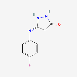 3-[(4-fluorophenyl)amino]-4,5-dihydro-1H-pyrazol-5-one