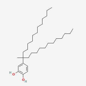 molecular formula C32H58O2 B14606344 4-(13-Methylpentacosan-13-YL)benzene-1,2-diol CAS No. 60623-42-9