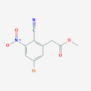 molecular formula C10H7BrN2O4 B1460635 Methyl 5-bromo-2-cyano-3-nitrophenylacetate CAS No. 1807045-64-2