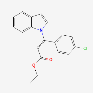 Ethyl 3-(4-chlorophenyl)-3-(1H-indol-1-yl)prop-2-enoate