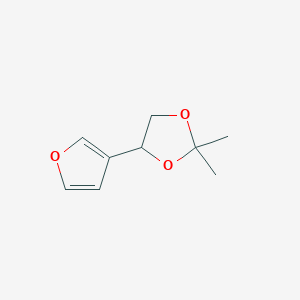 molecular formula C9H12O3 B14606375 1,3-Dioxolane, 4-(3-furanyl)-2,2-dimethyl- CAS No. 61063-46-5