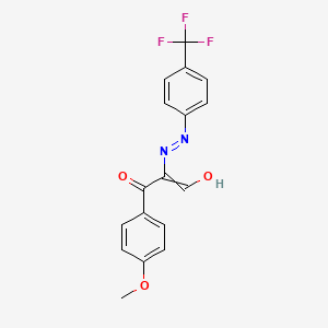 3-(4-Methoxyphenyl)-3-oxo-2-{2-[4-(trifluoromethyl)phenyl]hydrazono}propanal