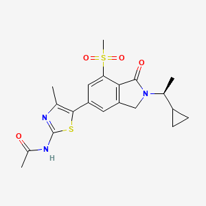 N-[5-[2-[(1S)-1-cyclopropylethyl]-7-methylsulfonyl-1-oxo-3H-isoindol-5-yl]-4-methyl-1,3-thiazol-2-yl]acetamide