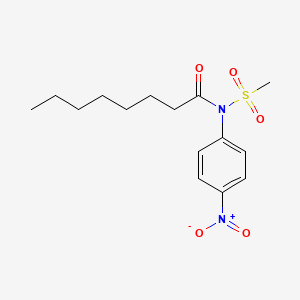 molecular formula C15H22N2O5S B14606414 N-(Methanesulfonyl)-N-(4-nitrophenyl)octanamide CAS No. 61068-40-4