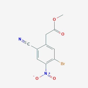 molecular formula C10H7BrN2O4 B1460642 Methyl 5-bromo-2-cyano-4-nitrophenylacetate CAS No. 1804403-87-9