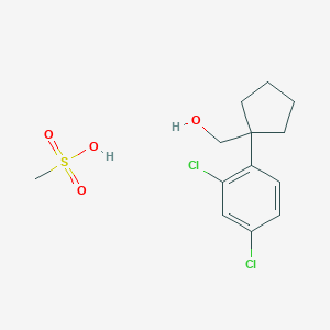 [1-(2,4-Dichlorophenyl)cyclopentyl]methanol;methanesulfonic acid