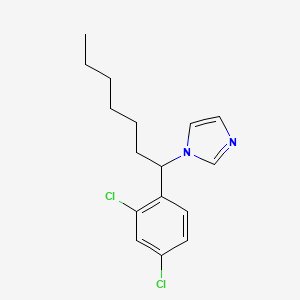 molecular formula C16H20Cl2N2 B14606451 1-[1-(2,4-Dichlorophenyl)heptyl]-1H-imidazole CAS No. 61019-65-6