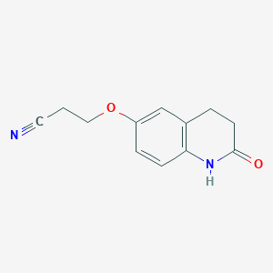 3-[(2-Oxo-1,2,3,4-tetrahydroquinolin-6-yl)oxy]propanenitrile