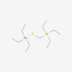 Triethyl{[(triethylstannyl)sulfanyl]methyl}silane