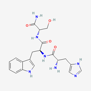 molecular formula C20H25N7O4 B14606509 L-Histidyl-L-tryptophyl-L-serinamide CAS No. 60089-60-3