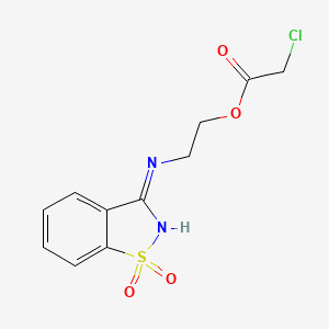 molecular formula C11H11ClN2O4S B1460652 2-[(1,1-Dioxido-1,2-benzisothiazol-3-yl)amino]ethyl chloroacetate CAS No. 591212-93-0