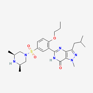 molecular formula C25H36N6O4S B1460653 Propoxyphenyl isobutyl aildenafil CAS No. 1621873-33-3