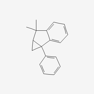 molecular formula C18H18 B14606531 Cycloprop[a]indene, 1,1a,6,6a-tetrahydro-6,6-dimethyl-1a-phenyl- CAS No. 58978-20-4